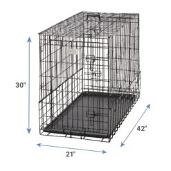 MidWest Solutions Series Side By Side Double Door Collapsible SUV Dog Crate -Dog Supplies 74371 PT2. AC SS1800 V1566320401