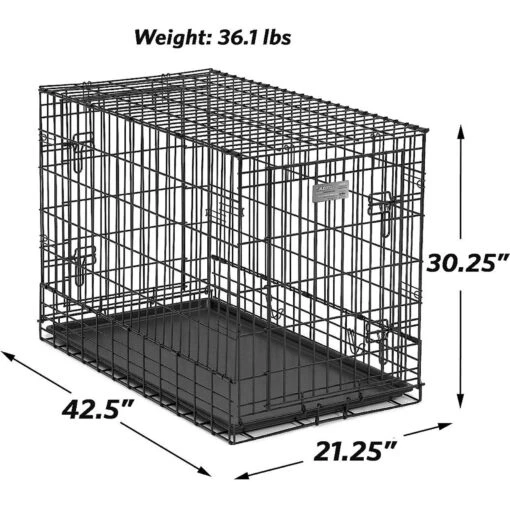 MidWest Solutions Series Side By Side Double Door Collapsible SUV Dog Crate -Dog Supplies 74371 PT5. AC SS1800 V1562173644