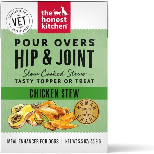 The Honest Kitchen Functional POUR OVERS Hip & Joint Support Chicken Stew Dog Food Topper, 5.5-oz Can, Case Of 12 -Dog Supplies 747350 MAIN. AC SS1800 V1671719587