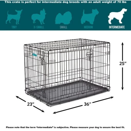 MidWest ICrate Fold & Carry Double Door Collapsible Wire Dog Crate & KONG Classic Dog Toy -Dog Supplies 752366 PT2. AC SS1800 V1672929135