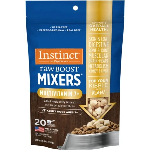 Instinct Boost Mixers Multivitamin Grain-Free Freeze-Dried Raw Adult 7+ Dog Food Topper -Dog Supplies 755670 MAIN. AC SS1800 V1690553100