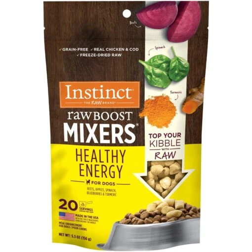 Instinct Boost Mixers Healthy Energy Grain-Free Freeze-Dried Raw Dog Food Topper, 5.5-oz Bag -Dog Supplies 755734 MAIN. AC SS1800 V1690553133