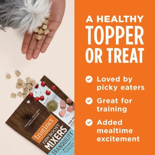 Instinct Boost Mixers Calming Support Grain-Free Freeze-Dried Raw Dog Food Topper, 5.5-oz Bag -Dog Supplies 755766 PT6. AC SS1800 V1690813404