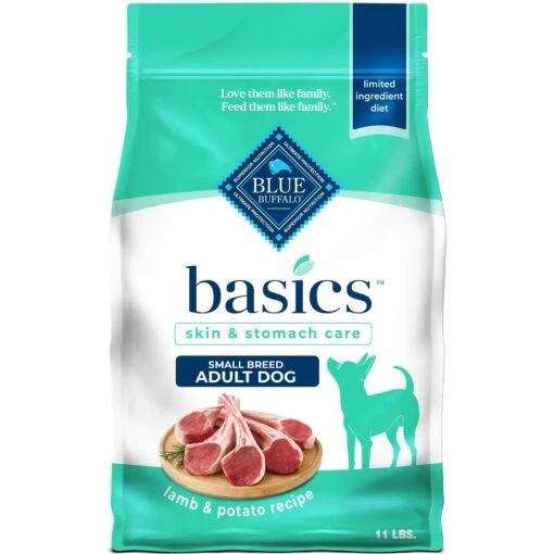 Blue Buffalo Basics Skin & Stomach Care Grain-Free Formula Lamb & Potato Recipe Small Breed Adult Dry Dog Food -Dog Supplies 75684 MAIN. AC SS1800 V1646253400