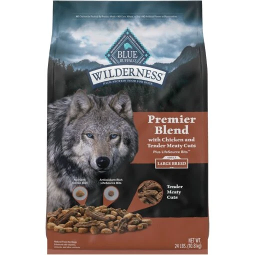 Blue Buffalo Blue Wilderness Premier Blend With Meaty Cuts Chicken Large Breed Adult Dry Dog Food, 24-lb Bag -Dog Supplies 761774 MAIN. AC SS1800 V1680631707