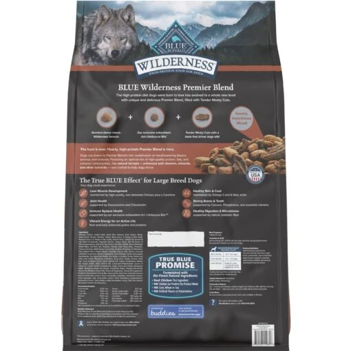 Blue Buffalo Blue Wilderness Premier Blend With Meaty Cuts Chicken Large Breed Adult Dry Dog Food, 24-lb Bag -Dog Supplies 761774 PT1. AC SS1800 V1680628959