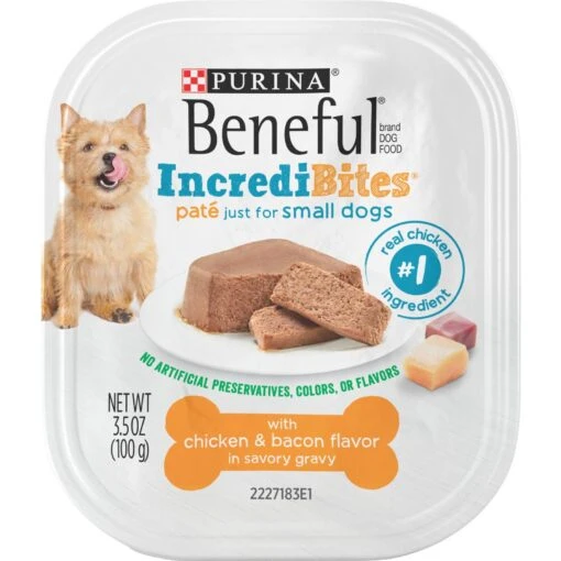 Purina Beneful IncrediBites Chicken & Bacon Flavor In A Savory Gravy Pate Small Wet Dog Food -Dog Supplies 768510 MAIN. AC SS1800 V1700161601