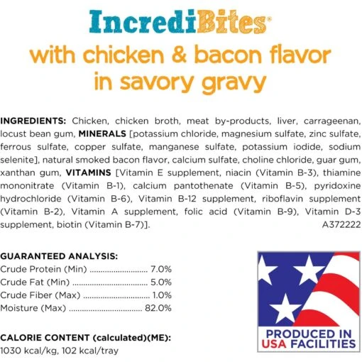 Purina Beneful IncrediBites Chicken & Bacon Flavor In A Savory Gravy Pate Small Wet Dog Food -Dog Supplies 768510 PT6. AC SS1800 V1700156665