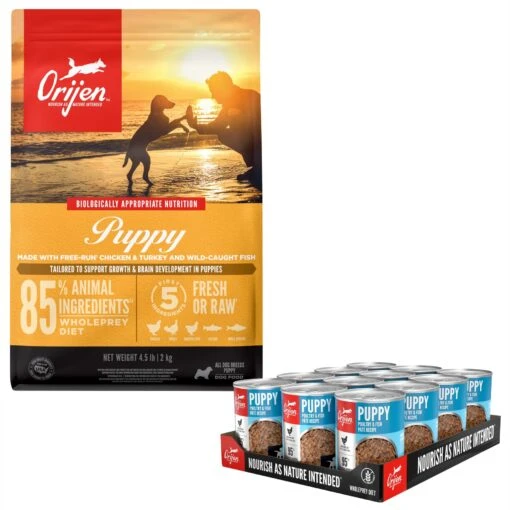 ORIJEN Puppy Recipe Poultry & Fish Pate Grain-Free Wet Dog Food & ORIJEN Puppy Grain-Free Dry Puppy Food -Dog Supplies 774390 MAIN. AC SS1800 V1684454055