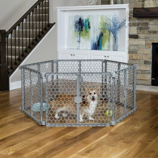 Carlson Pet Products Dog Gate, Gray, Large -Dog Supplies 778374 PT1. AC SS1800 V1676490270