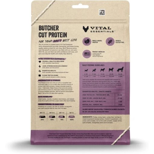 Vital Essentials Freeze-Dried Raw Turkey Entree Mini Nibs Dog Food -Dog Supplies 793766 PT1. AC SS1800 V1680183691