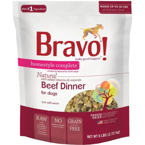 Bravo! Homestyle Complete Beef Dinner Grain-Free Freeze-Dried Dog Food -Dog Supplies 80120 MAIN. AC SS1800 V1477926712