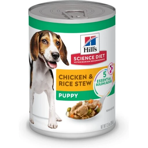 Hill's Science Diet Puppy Chicken & Rice Stew Recipe Wet Dog Food, 12.5-oz Can, Case Of 12 -Dog Supplies 804086 MAIN. AC SS1800 V1680632798