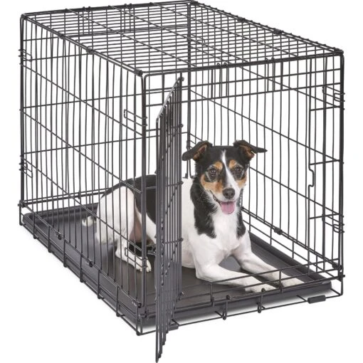 MidWest ICrate Fold & Carry Single Door Collapsible Wire Dog Crate & MidWest Steel Pet Gate -Dog Supplies 815134 PT1. AC SS1800 V1679500612