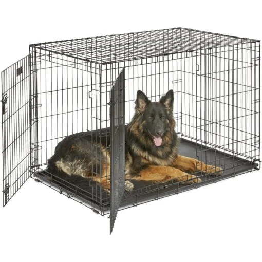 MidWest ICrate Fold & Carry Double Door Collapsible Wire Dog Crate & MidWest Steel Pet Gate -Dog Supplies 815238 PT1. AC SS1800 V1679502134