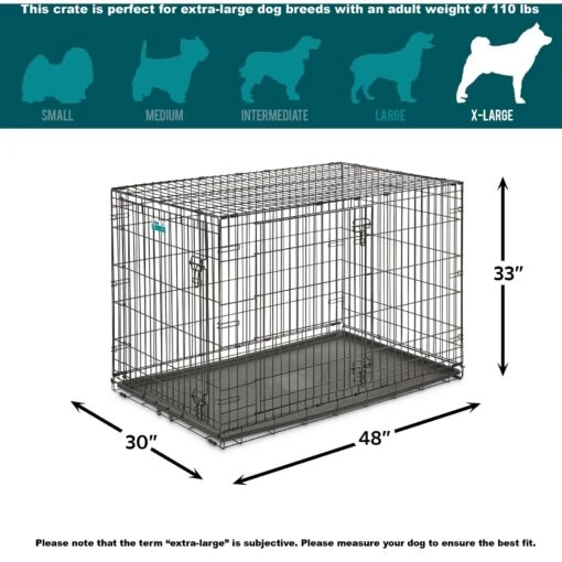 MidWest ICrate Fold & Carry Double Door Collapsible Wire Dog Crate & MidWest Steel Pet Gate -Dog Supplies 815238 PT3. AC SS1800 V1679500875