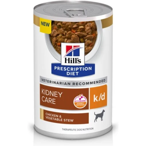 Hill's Prescription Diet K/d Kidney Care Chicken & Vegetable Stew Canned Dog Food -Dog Supplies 82589 MAIN. AC SS1800 V1691768091