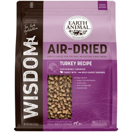 Earth Animal Wisdom Air-Dried Turkey Recipe Premium Natural Dog Food, 8-lb Bag -Dog Supplies 836038 MAIN. AC SS1800 V1684334792