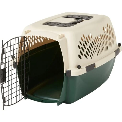 Petmate Ruff Maxx Dog & Cat Kennel, Off White/Green -Dog Supplies 83941 PT4. AC SS1800 V1562179647