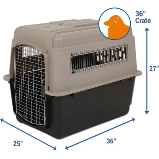 Petmate Ultra Vari Dog & Cat Kennel, Taupe/Black -Dog Supplies 83947 PT1. AC SS1800 V1564519737