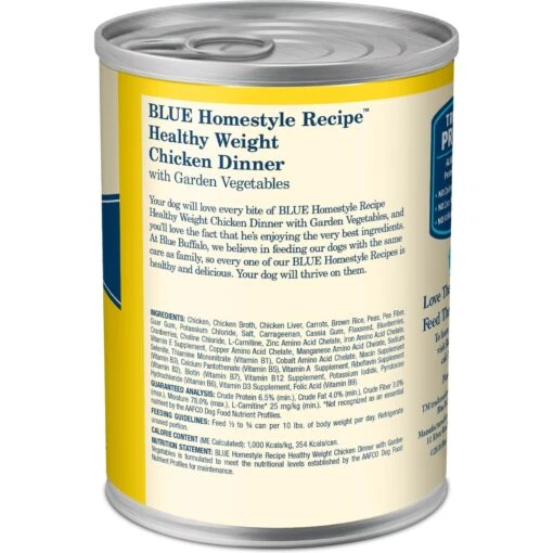 Blue Buffalo Homestyle Recipe Healthy Weight Chicken Dinner With Garden Vegetables & Brown Rice Canned Dog Food -Dog Supplies 84158 PT1. AC SS1800 V1689357028