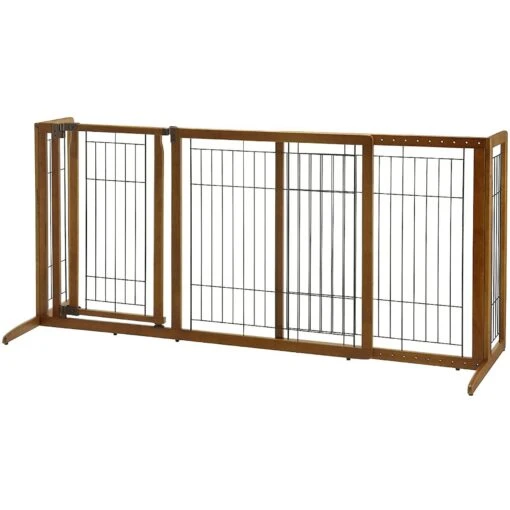 Richell Deluxe Freestanding Gate With Door For Dogs & Cats -Dog Supplies 85211 PT1. AC SS1800 V1486153892