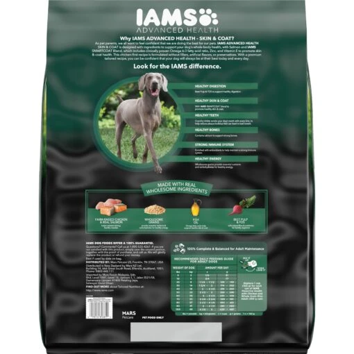 Iams Advanced Health Skin & Coat Chicken & Salmon Recipe Adult Dry Dog Food & Cesar Filets In Gravy Beef Flavors Variety Pack Small Breed Adult Wet Dog Food -Dog Supplies 854510 PT2. AC SS1800 V1683810467