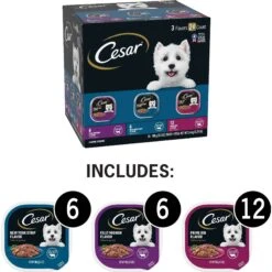 Iams Advanced Health Skin & Coat Chicken & Salmon Recipe Adult Dry Dog Food & Cesar Filets In Gravy Beef Flavors Variety Pack Small Breed Adult Wet Dog Food -Dog Supplies 854510 PT6. AC SS1800 V1683811284