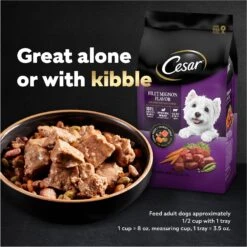 Cesar Loaf & Topper In Sauce Angus Beef Flavor With Bacon & Cheese Grain-Free Small Breed Adult Wet Dog Food Trays -Dog Supplies 86061 PT7. AC SS1800 V1695662272