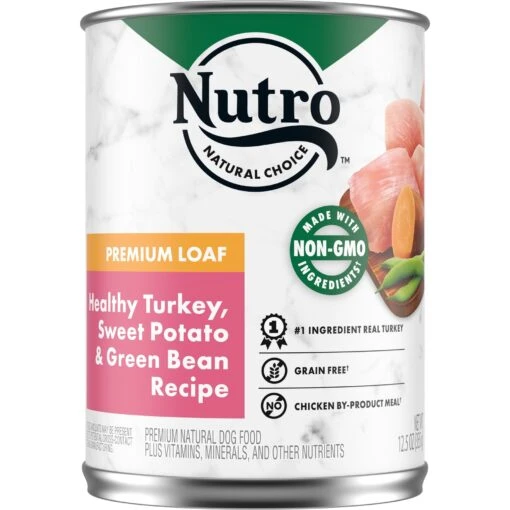 Nutro Premium Loaf Turkey, Sweet Potato & Green Bean Grain-Free Adult Canned Wet Dog Food -Dog Supplies 86736 MAIN. AC SS1800 V1691418332