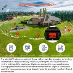 Petdiary GPS Wireless Fence System Dog Tracker, Black, Medium -Dog Supplies 867398 PT2. AC SS1800 V1689631455