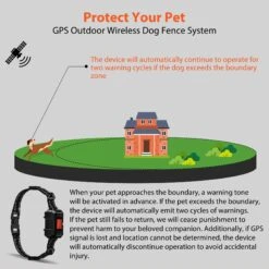 Petdiary GPS Wireless Fence System Dog Tracker, Black, Medium -Dog Supplies 867398 PT4. AC SS1800 V1689691578