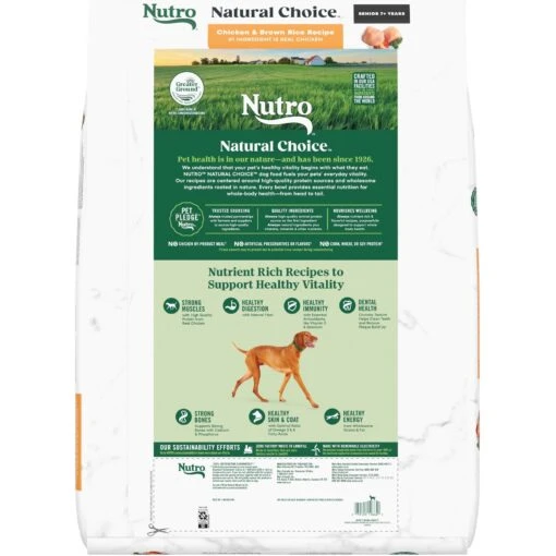 Nutro Natural Choice Senior Chicken & Brown Rice Recipe Dry Dog Food -Dog Supplies 86824 PT2. AC SS1800 V1620056256