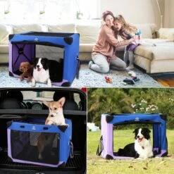 Ownpets 3 Door Collapsible Soft Dog & Cat Crate -Dog Supplies 873006 PT3. AC SS1800 V1687543470