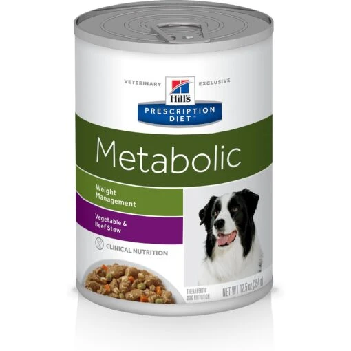 Hill's Prescription Diet Metabolic Weight Management Vegetable & Beef Stew Canned Dog Food -Dog Supplies 87468 MAIN. AC SS1800 V1600011979