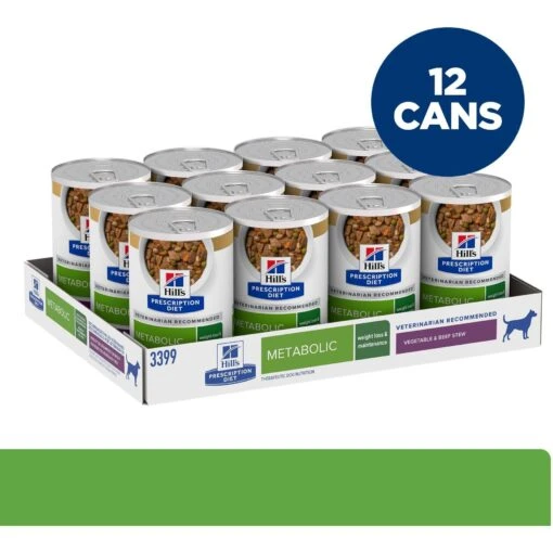 Hill's Prescription Diet Metabolic Weight Management Vegetable & Beef Stew Canned Dog Food -Dog Supplies 87468 PT1. AC SS1800 V1644001328