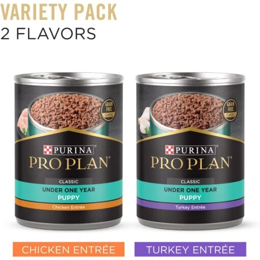 Purina Pro Plan Development Variety Pack Puppy Grain-Free Chicken Entree & Turkey Entree Wet Dog Food, 13-oz Can, Case Of 12 -Dog Supplies 877758 PT1. AC SS1800 V1686068164