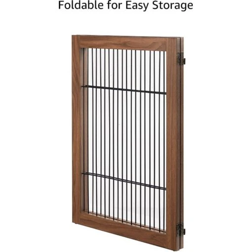 Unipaws Pet Gate Playpen 2-Panel Extension Kit, Walnut, Medium -Dog Supplies 880078 PT2. AC SS1800 V1686079612