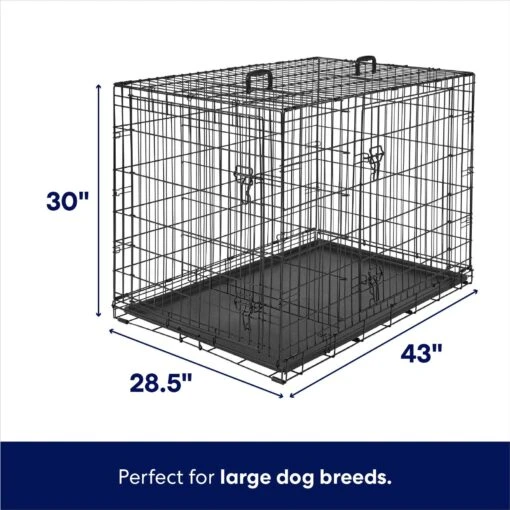 Frisco Fold & Carry Double Door Collapsible Wire Dog Crate -Dog Supplies 88789 PT1. AC SS1800 V1667229188