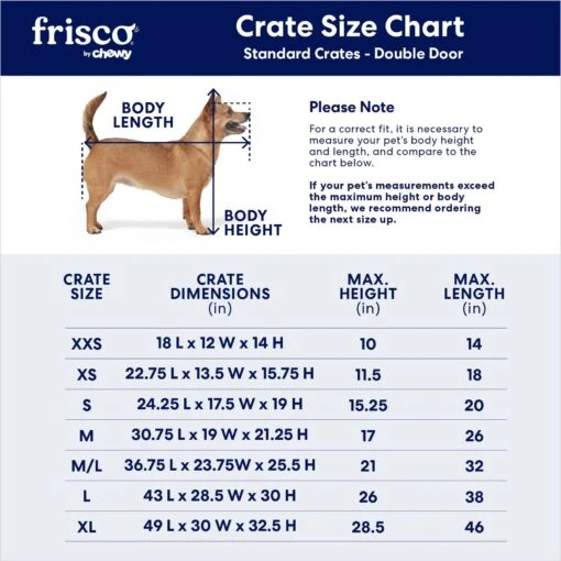 Frisco Fold & Carry Double Door Collapsible Wire Dog Crate -Dog Supplies 88789 PT2. AC SS1800 V1667228179