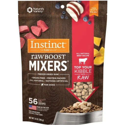 Instinct Raw Boost Mixers Beef Recipe Grain-Free Freeze-Dried Dog Food Topper -Dog Supplies 89610 MAIN. AC SS1800 V1690553082