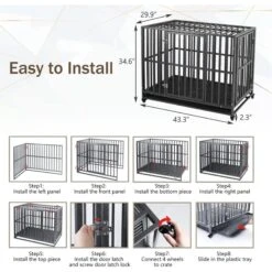 SMONTER Two Doors Heavy Duty Dog Crate -Dog Supplies 904190 PT5. AC SS1800 V1688398420