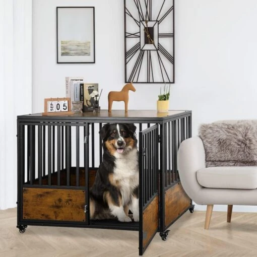 SMONTER Wooden Furniture Style Dog Crate -Dog Supplies 904238 MAIN. AC SS1800 V1688398422