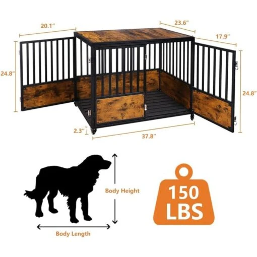 SMONTER Wooden Furniture Style Dog Crate -Dog Supplies 904238 PT1. AC SS1800 V1688398423