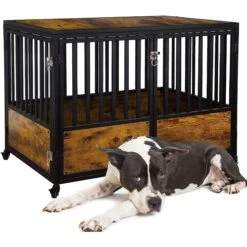 SMONTER Wooden Furniture Style Dog Crate -Dog Supplies 904238 PT6. AC SS1800 V1688398423