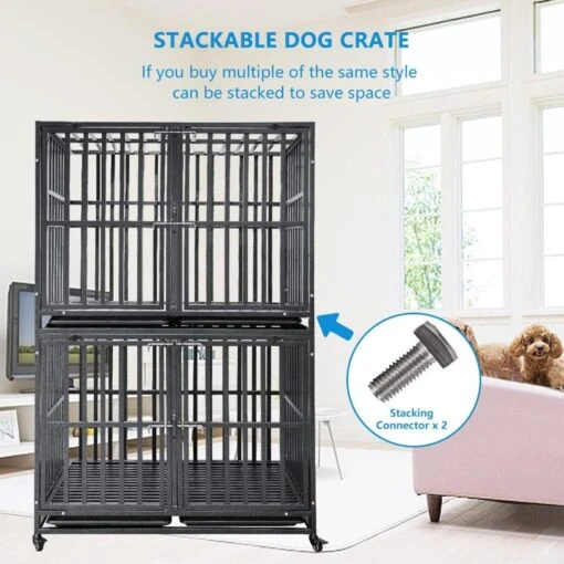 SMONTER Stackable Heavy Duty Dog Crate -Dog Supplies 904270 PT3. AC SS1800 V1688398426