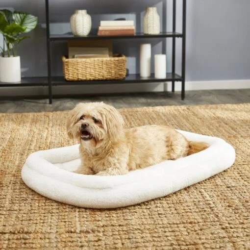 MidWest Quiet Time Deluxe Fleece Double Bolster Dog Crate Mat -Dog Supplies 90431 MAIN. AC SS1800 V1578076433