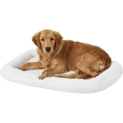 MidWest Quiet Time Deluxe Fleece Double Bolster Dog Crate Mat -Dog Supplies 90431 PT3. AC SS1800 V1578083705