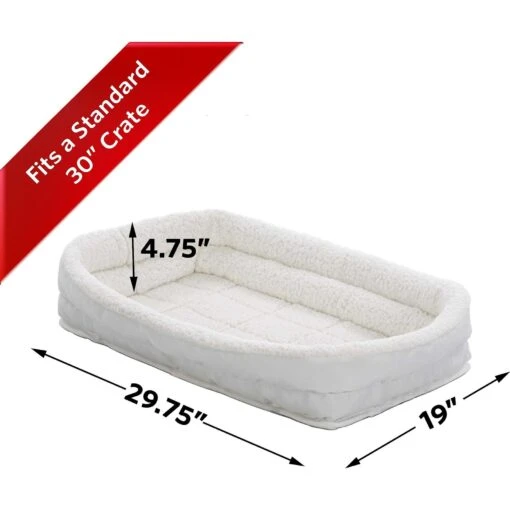 MidWest Quiet Time Deluxe Fleece Double Bolster Dog Crate Mat -Dog Supplies 90431 PT4. AC SS1800 V1542230904