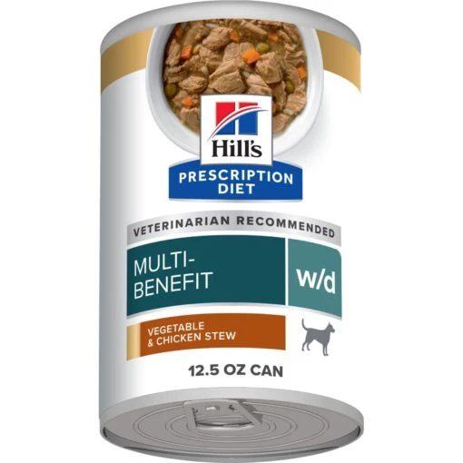 Hill's Prescription Diet W/d Multi-Benefit Digestive, Weight, Glucose, Urinary Management Vegetable & Chicken Stew Canned Dog Food -Dog Supplies 90938 MAIN. AC SS1800 V1687976325